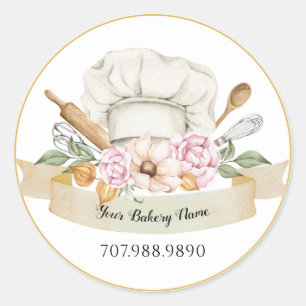 Productlabels voor gebakkersgebak ronde sticker