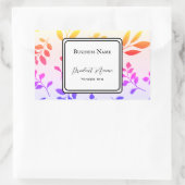 Productrechthoekig sticker etiket (Tas)