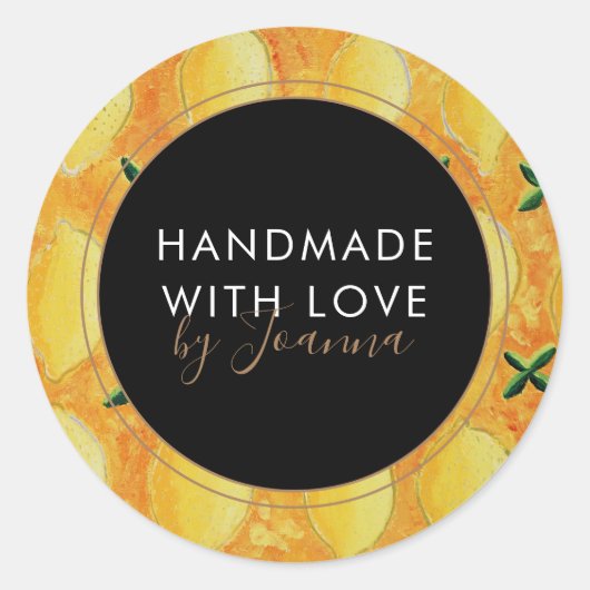 Produit artisanal Étiquette de fruits de citron po (Devant)