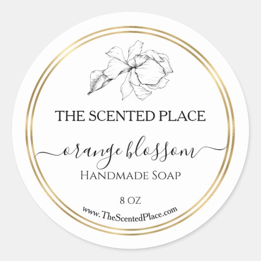 Produit de beauté étiquette savon étiquette  modèl (Devant)