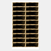 produit de beauté imperméable étiquette - noir et  (Feuille)