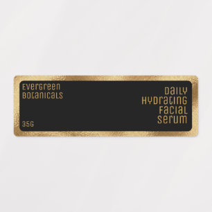 produit de beauté imperméable étiquette - noir et
