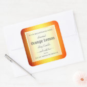 Produit Emballage Étiquette Gold Effet Orange Cadr (Enveloppe)