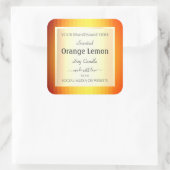 Produit Emballage Étiquette Gold Effet Orange Cadr (Sac)