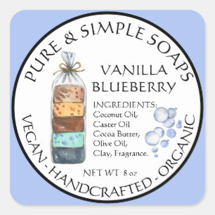 Produit Étiquette de savon d'aquarelle
