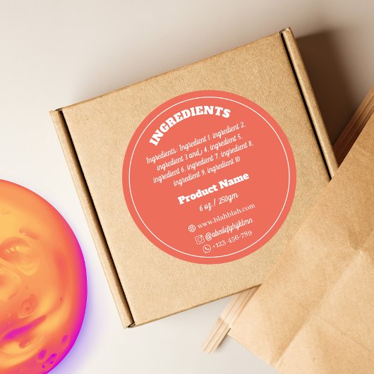 produit Étiquette Sticker