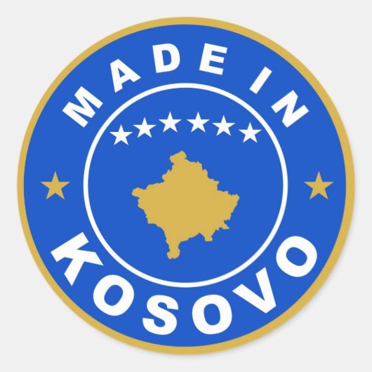 produit fabriqué au kosovo pays pavillon étiquette (Devant)