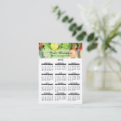 Produit frais de calendrier de carte de visite (Debout devant)