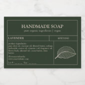 Produit moderne Étiquette de savon cosmétique vert (Étiquettes simples)