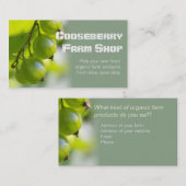 Produits agricoles biologiques CC0209 Carte de vis (Devant / Derrière)