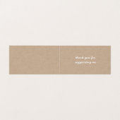 Produits artisanaux Carte de visite plié Kraft (Intérieur déplié)