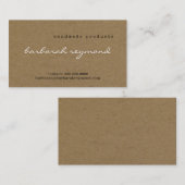 Produits artisanaux carte de visite sur la texture (Devant / Derrière)