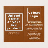 Produits d'affaires sur petite carte pliée Brown (Outside Unfolded)
