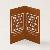 Produits d'affaires sur petite carte pliée Brown (Inside)