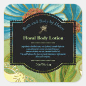 Produits de bain à thème floraux Étiquette w Ingré (Devant)