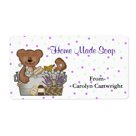 Produits de bain Étiquettes (Devant)