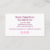 Produits de boulangerie Carte de visite des médias (Dos)