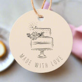 Produits de cuisson minimaux Gâteau Étiquettes ros