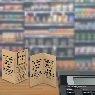 Produits d'entreprise sur petite carte pliée marro