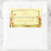 Produits Floraux Emballage Étiquette Crème Orange  (Sac)