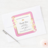 Produits floraux rose et blanc Étiquette Fleurs d' (Enveloppe)