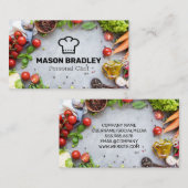 Produits frais | Carte de visite du logo Casquette (Devant / Derrière)