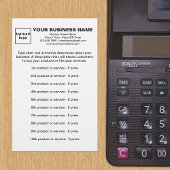 Produits ou services d'affaires sur la papeterie b