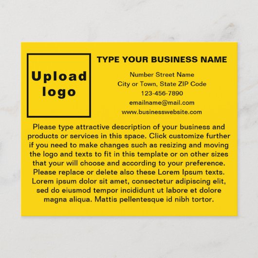 Produits ou services d'affaires sur le prospectus (Devant)