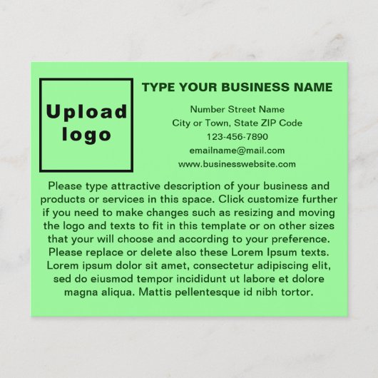 Produits ou services d'affaires sur le prospectus (Devant)