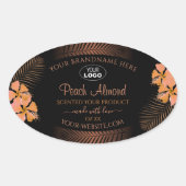 Produits Sombres Étiquettes Orange Fleurs Exotique (Devant)