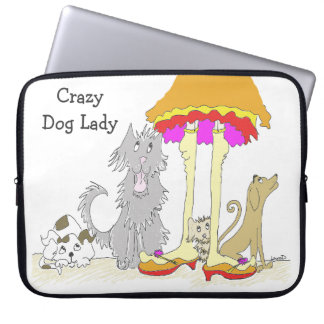 Proeds aan Animal Charity Crazy Dog Lady Laptop Sleeve