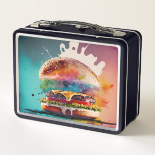 Proef de regenboog: Bursting Burger Lunch Box