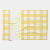 Proef en zie dat de HEER goed is, geel Theedoek (Horizontaal)