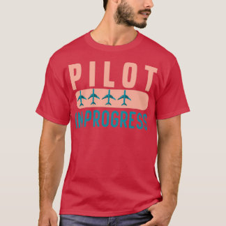 Proef in uitvoering Funny Pilot Student Afstuderen T-shirt