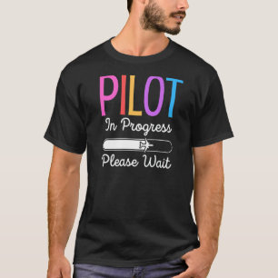 Proef in uitvoering Gelieve te wachten vliegproef T-shirt