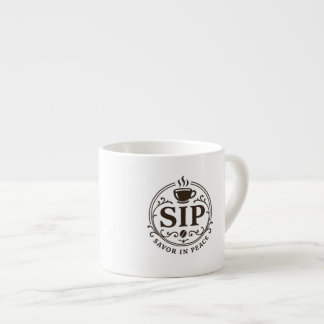 Proef in vrede koffie espresso cup kop