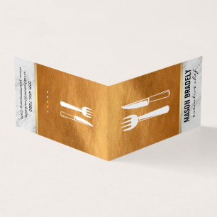 Proef met goudkleurige goudlederen versiering visitekaartjes