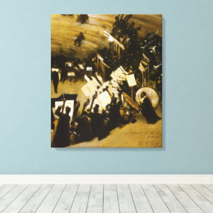 Proef van het Pasdeloup Orkest door JS Sargent Canvas Afdruk