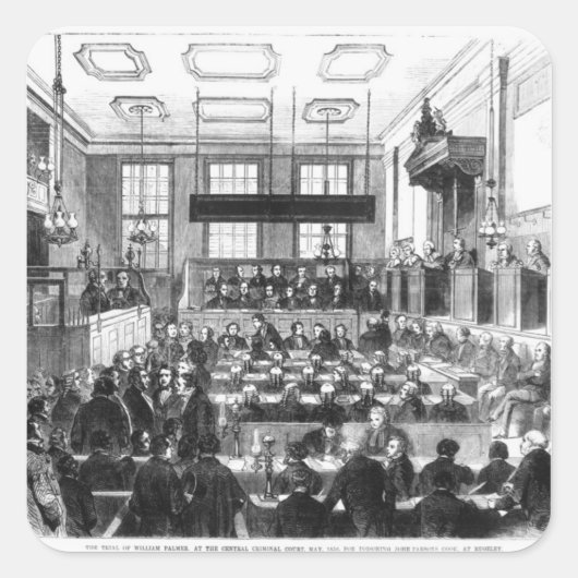 Proef van William Palmer Vierkante Sticker (Voorkant)