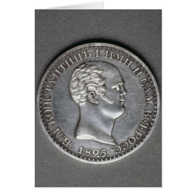 Proef voor een Ruble van Constantine Pavlovich (Voorkant)