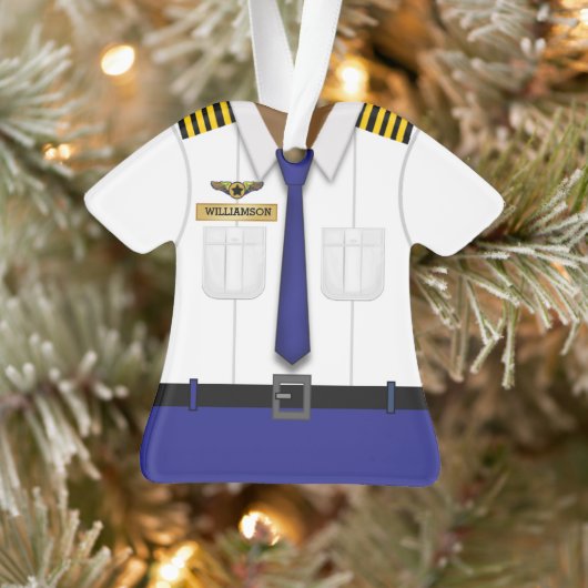 Proefabonnement Cute Personalized Airline Pilot Ornament (Boom)