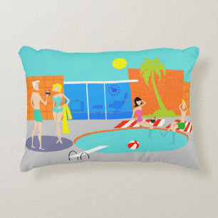 Proefabonnement Retro Pool Party Accent Pillow Kussen