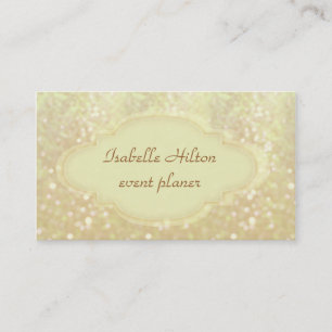 Proefachtig elegant glitter bokeh visitekaartje