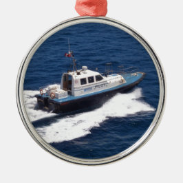 Proefboot op snelheid metalen ornament
