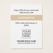 Proefcode zwarte goudmarmer Kaarten Visitekaartje (Achterkant)