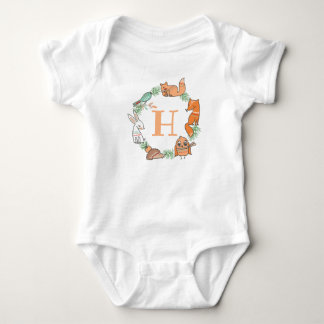 Proefdierlijk gepersonaliseerd bos voor baby's romper