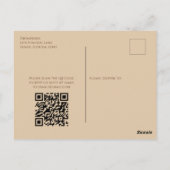 Proefhuwelijksdiner Herfst Groen QR Code Briefkaart (Achterkant)