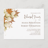 Proefhuwelijksdiner Herfst Groene decor QR Code Briefkaart (Voorkant)