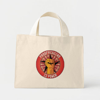 Proeflezen is stroom mini tote bag