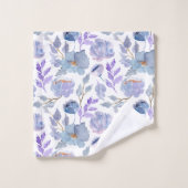  proefmodel voor blauwe Lila Waterverf Bad Handdoek (Wasdoekje)